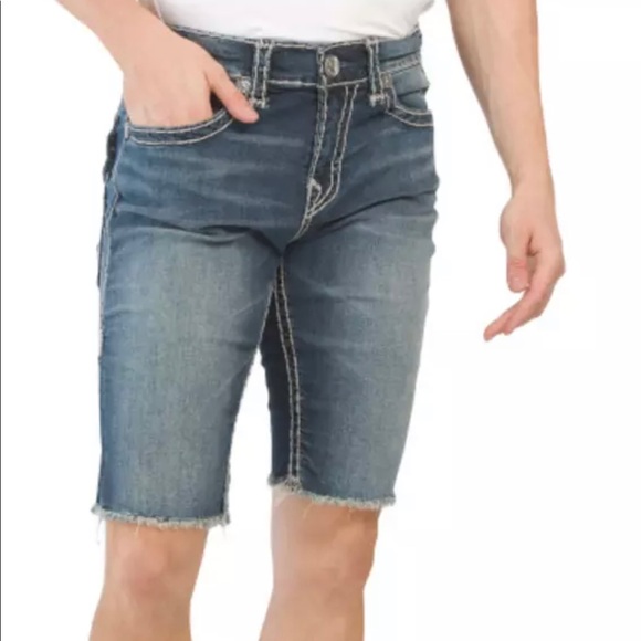True Religion Ricky Flap Raw Edge Short - Picture 1 of 9